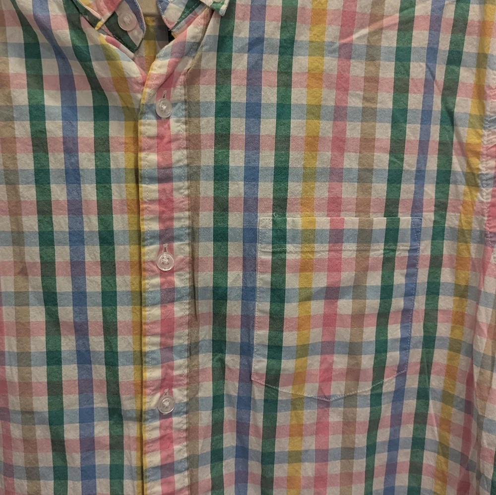 J. Crew Multicolor Plaid Men's Shirt Slim Size‎ XL